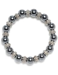 Sterling Silver 1.95ct Diamond Beaded Bracelet Fashion Jewelry