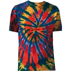 Tie Dye Mania Adult Tie-Dyed Short Sleeve Rainbow Cut-Spiral T-Shirt