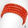 BASILIO LIVERINO Made in Italy Pleasant Bracelet With Genuine Corals Made in 18K Yellow Gold. Total item weight 46.5g Length 7.5in