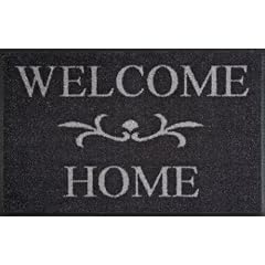 Wash+Dry 004752 Fu�matte Welcome Home, 50 x 75 cm, anthrazit