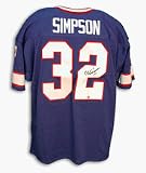 O.J. Simpson Buffalo Bills Autographed Blue Throwback jersey