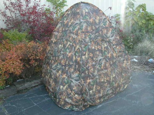NEW POP-UP HUNTING BLIND - TWO MAN REAL TREE CAMO w BAG