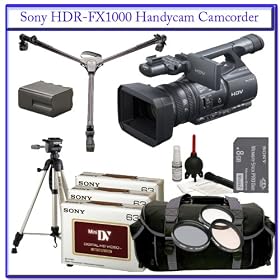 Click here to buy Sony HDR-FX1000 High Definition MiniDV Handycam Camcorder + Willoughby's Professional... by Sony.