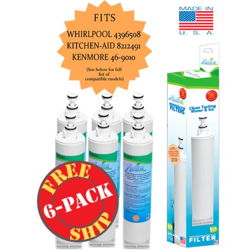 (6Pack) Whirlpool 8212491 Compatible Refrigerator Water and Ice Filter