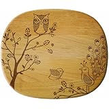Talisman Designs Get Real Peacock Solid Beechwood Cheese Board, Woodland Design