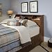 Shoal Creek Full or Queen Bookcase Headboard Oiled Oak Finish