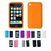 Apple iPhone 3G 3Gs 8GB 16GB 32GB Textured Silicone Skin Case Cover + Free Screen Protector, Orange, One Size