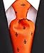 Scott Allan Burnt Orange Tie | Fleur De Lis Ties for Men | Corbatas Para Hombres Elegantes | Copper tie Neckties Rust