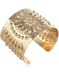 Steve Madden Gold Flower Cuff Bracelet, 6.25"