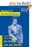 K�nigs Erl�uterungen und Materialien, Bd.42, Der Richter und sein Henker