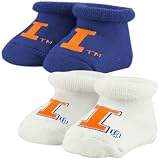 Illinois Fighting Illini Infant Navy Blue 2-Pack Bootie Socks