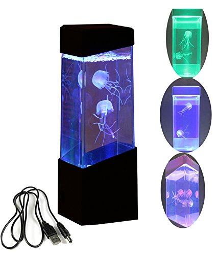 CALOVER Jellyfish Lamp electric jellyfish tank Aquarium-color Changing mood lamp for home decoration magic lamp for gift