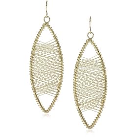 jacket earrings Kenneth Jay Lane Gold Oval Wire Earrings