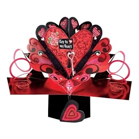 Second Nature Pop Up Greeting Card Key to My Heart on Valentine's Day