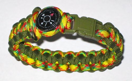 Vietnam Veteran's Compass Survival Bracelet By Fort Detroyon Survival (10 inch)