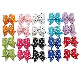 PET SHOW Dot Rhinestone Pet Dog Hair Bows W/Rubber Bands Cat Puppy Grooming Accessories Assorted Color Assorted Pack of 10