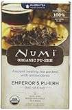 Numi Organic Tea Emperor's Puerh, Full Leaf Black Tea, 16-Count Tea Bags (Pack of 2)