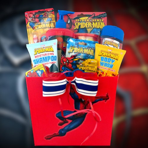 Spiderman Grooming Gift Basket for Boys Perfect for Birthday or Get Well Basket