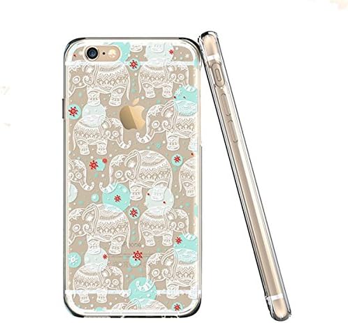 Ecarer iPhone 6, iPhone 6S Case, iPhone 6 Case Clear Hybrid Case [One Piece] TPU Bumper +Hard PC Back Cover Protective Case for iPhone 6s/iPhone 6 (Hindi Elephant)