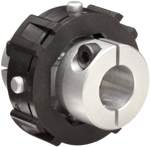Huco 205.41.3535, Universal-Lateral Coupling With Integral Leaf Clamp, Aluminum Hubs With Acetal Torque Ring, Diameter 1.61, Length 1.5, Bores: 12mmx12mm