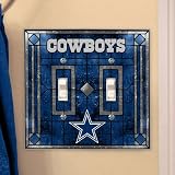 Dallas Cowboys - NFL Art Glass Double Switch Plate Cover