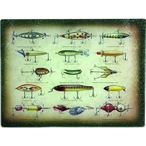 River's Edge Tempered Glass Cutting Board with Image of 3 Beautiful Horses Standing In Green Grassy Field