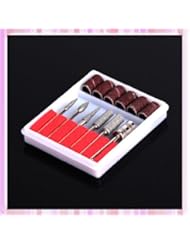 Beauty: Nail Art 6 Drill File Bits Set Tool for Acrylic Manicure Electric Machine Carver - DGI MART