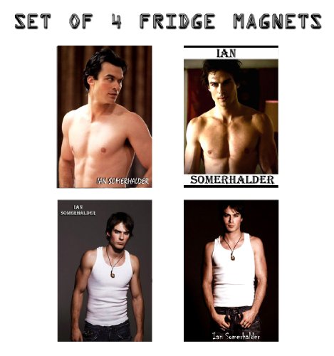 SATZ VON 4 IAN SOMERHALDER Kühlschrankmagnet – THE VAMPIRE DIARIES – IS002