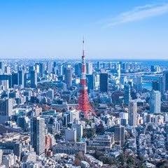 【日本の風景ポストカード】東京の俯瞰図 東京タワーを中心とする都市の葉書はがきハガキ☆