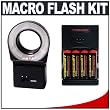 Cobra Macro Close-up Ring Light Flash + Batteries & Charger for Nikon D5000, D3000, D700, D300s, D300, D200, D90, D80, D60, D40x, D40, D3s & D3x Digital SLR Cameras