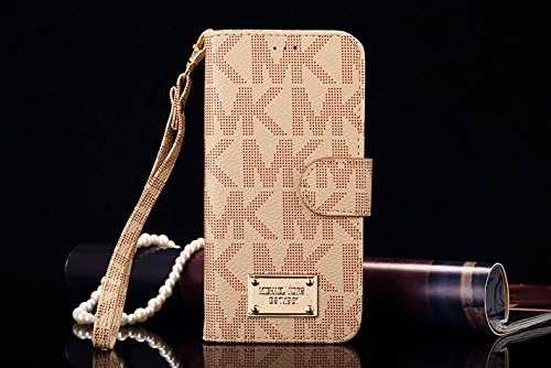 MKAP S6 New Elegant Luxury PU Leather Wallet Style Flip Cover Case For Samsung Galaxy S6 ONLY **Fast US Deliver Guarantee Fulfilled by Amazon (Beige)