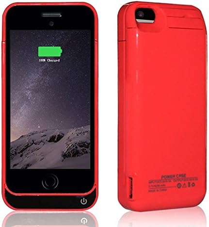 BSWHW iPhone 5c battery charger case,4200mAh External Battery Case Power Bank for iPhone 5 iPhone 5S iPhone 5C,Universal Slim Rechargeable Backup Case and Built-in Pop-out Kickstand (Pink)