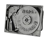 Nerd Equals Big Hard Drive Belt Buckle Funny Metal Cool Unique Hip New