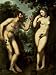 Wallmonkeys Peel and Stick Wall Decals - Adam and Eve by Peter Paul Rubens - Removable Graphic