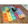 Alphabet numbers coloured soft play mats