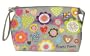 Grande trousse vinyle - Flower power - argent - Incidence