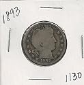1893 Barber Quarter in 2x2 Coin holder