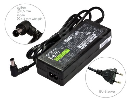 Original 75W Adaptateur chargeur secteur AC Adapter pour ordinateur portable Sony Vaio VGP-AC19V20 VGP-AC19V28 VGN-CS21S VGN-CS21Z VGN-CS31Z/Q VGN-C1S /G /H /P VGN-CR31S /L/P/R/W. Avec câble d’alimentation standard européen de e-port24®