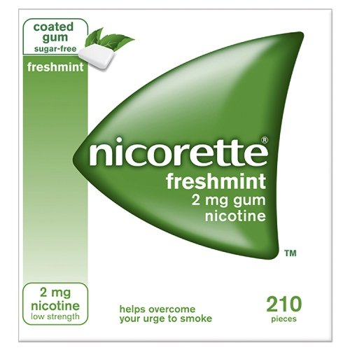 Nicorette GUM Freshmint 2mg 210 Count Box (Uk)