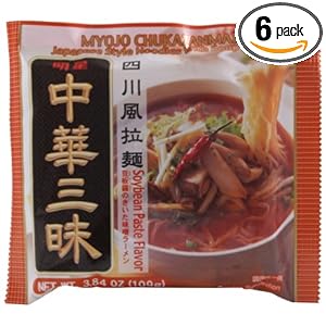 Myojo Chukazanmai Instant Ramen Miso Soybean Paste Flavor, 3.84-Ounce (Pack of 6)