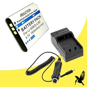 Halcyon 1500 mAH Lithium Ion Replacement Battery and Charger Kit for Pentax Optio V20 8.0 Megapixel Digital Camera and Pentax D-LI92