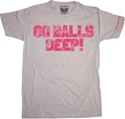 Dodgeball Go Balls Deep Gray Men's T-Shirt Tee