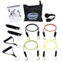 Bodylastics 11 pcs *BASIC TENSION (88 lbs.) Quick-Clip Resistance Bands System with 4 D.G.S. anti-snap exercise tubes and Heavy Duty components