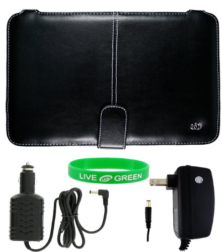 Dell Inspiron Mini 9 Inch 89 Inch Notebook Executive Leather Case - Bundle Car and Home Charger