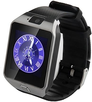 Dz09 Smartwatch Heartrate Test Bluetooth Smart Watch Wristwatch Smartwatch with Pedometer Anti-lost Camera for Iphone Samsung Huawei Android Phones (Black)