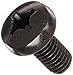 Small Parts M612D7985AB Steel Pan Head Machine Screw, Black Oxide Finish, Meets DIN 7985, #3 Phillips Drive, M6-1 Thread Size, 12 mm Length, Fully Threaded, Import (Pack of 100)