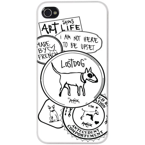 Bluetrek LostDog Slim Hard Case for iPhone 4 - I Am Not Here (White) [Retail Packaging]