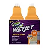 Swiffer Wet Jet Antibacterial Cleaner with Febreze Citrus and Light Scent, Cleaner Refill, two 1.25 Liter bottles