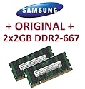 4GB Samsung Dual Channel Kit: 2 x 2 GB = 4GB 200 pin DDR2-667 SO-DIMM - passend für Acer Aspire Notebook 3050 Serie + 3680 Serie + 4220 + 4220G + 5050 Serie + 5100 Serie + 5520 Serie + 5520G + 5540 + 5560