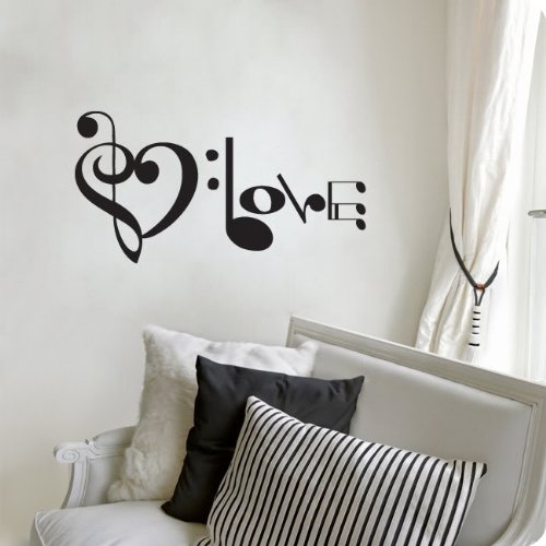 black Friday Music Notes Spelling Decal StickerB00A1G8V0O